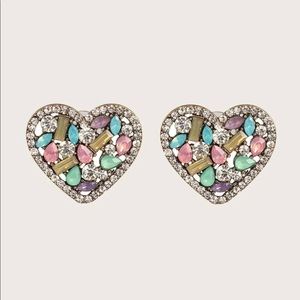 Colorful heart earrings 💜❤️💚💛🧡✨ #jewelry